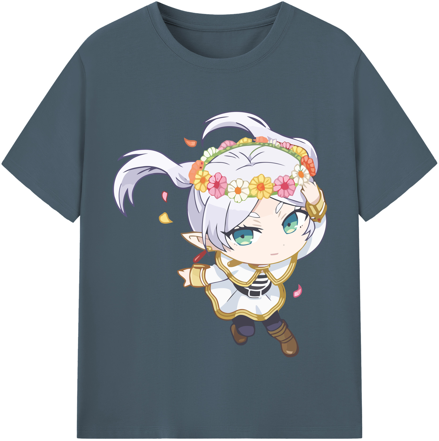（画像用） 葬送のフリーレン Frieren 綿100％半袖Tシャツ（フロントプリント）